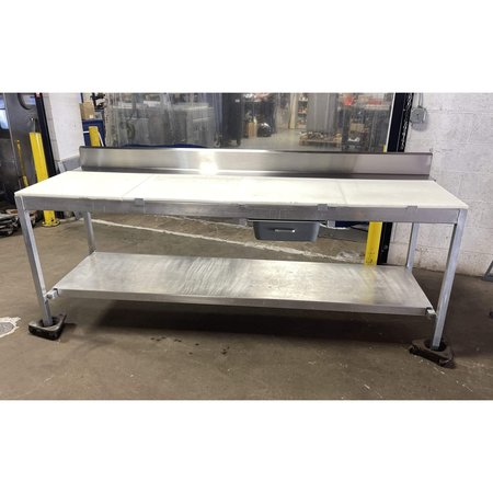 Global Equipment Portable Steel Table, 2 Shelves, 36"Wx72"Lx33-1/2"H, 1200 Lbs. Cap. 579234